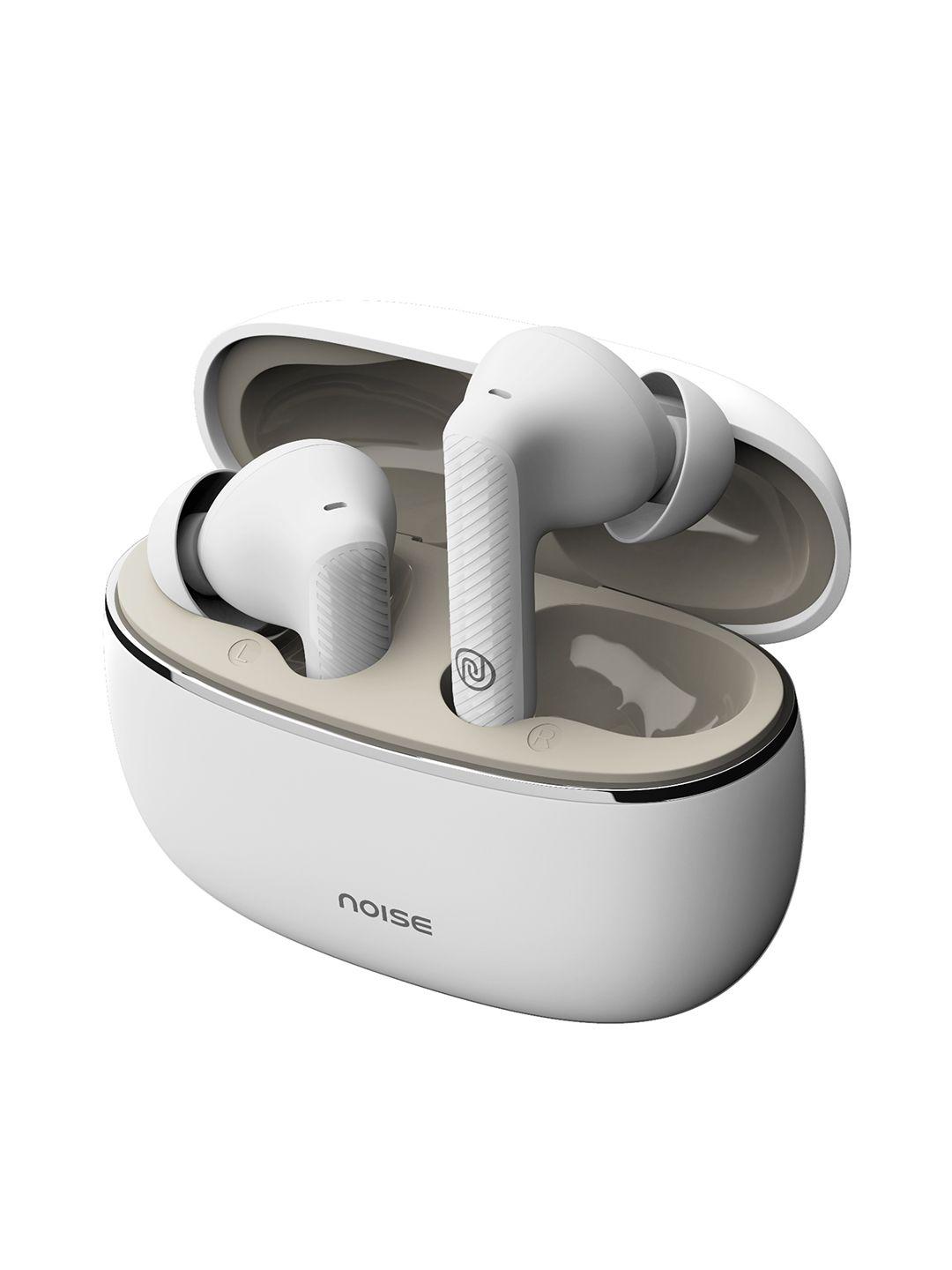 noise aura buds truly wireless earbuds with 60h playtime and quad mic enc - aura white