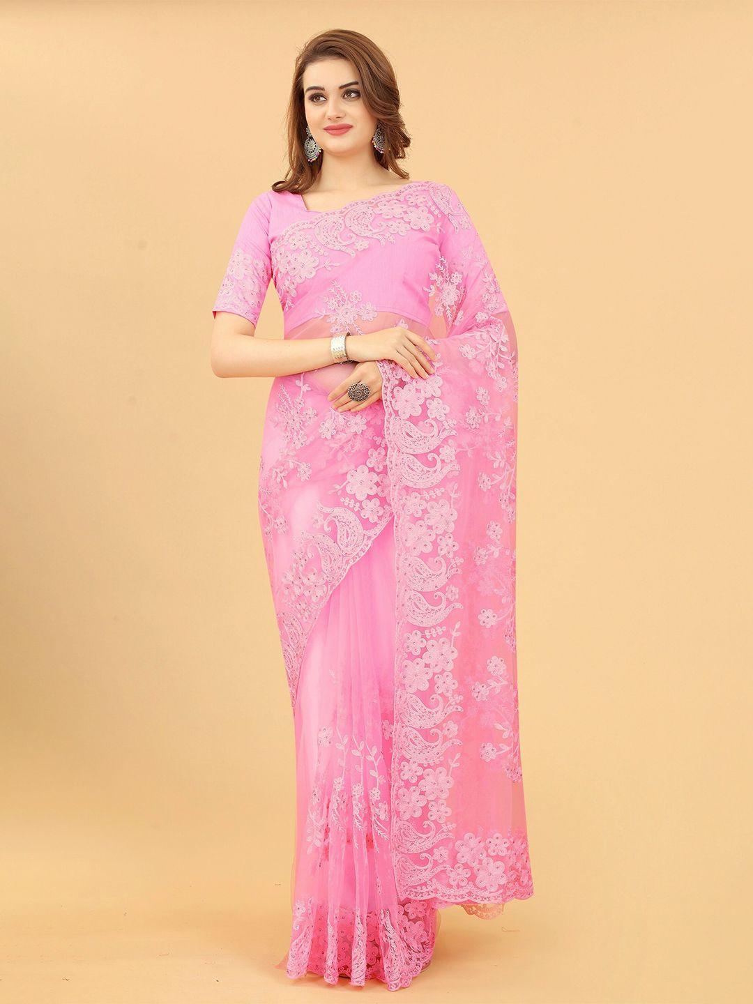 noise ethnic motifs embroidered beads and stones heavy work saree