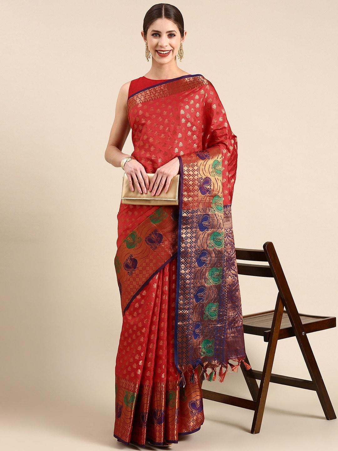 noise ethnic motifs woven design zari banarasi saree