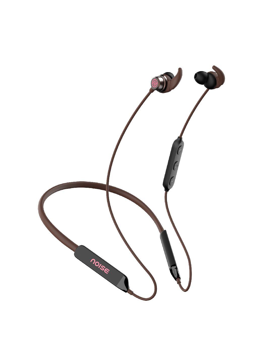 noise tune active pro wireless neckband with upto 60hrs playtime and esr - burgundy red