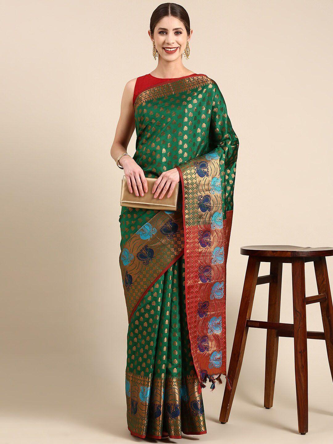 noise woven design ethnic motifs zari banarasi saree