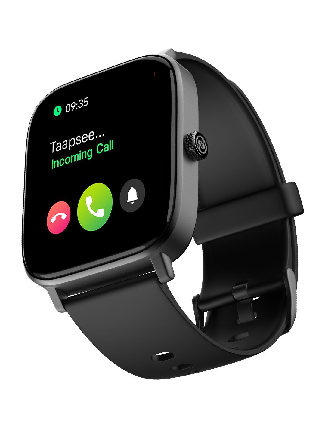 noise black color fit icon 2 calling smartwatch