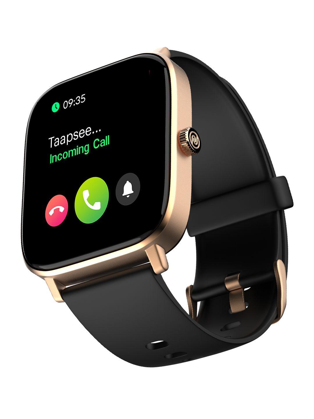 noise black color fit icon 2 calling smartwatch