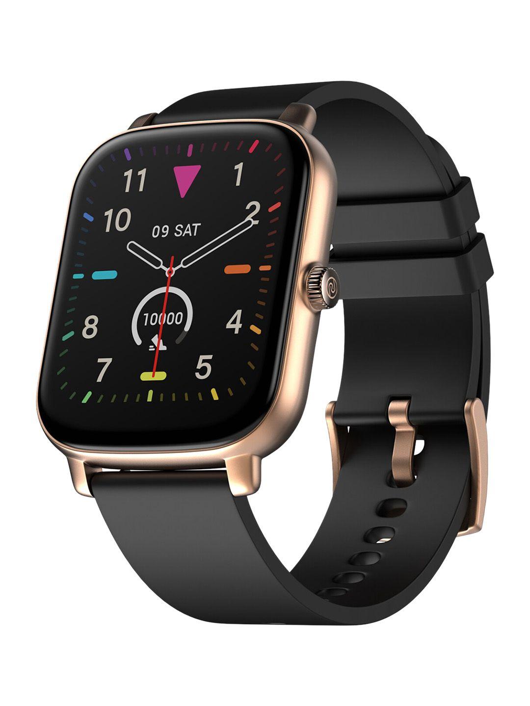 noise colorfit icon buzz bluetooth calling smart watch with voice assistance-midnight gold