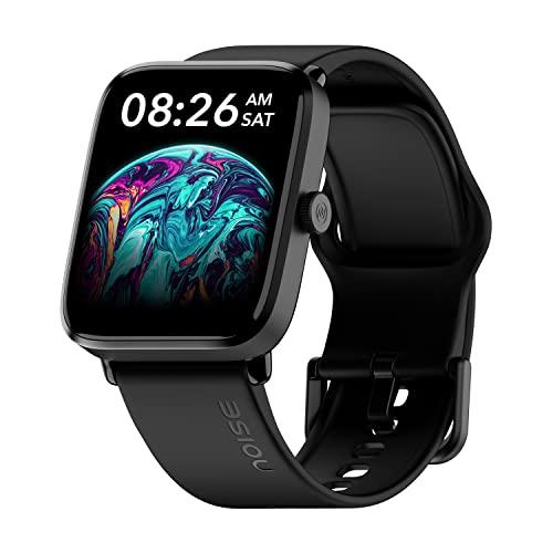 noise colorfit pro 4 alpha 1.78" amoled display, bluetooth calling smart watch, functional crown, metallic build, intelligent gesture control, instacharge (jet black)