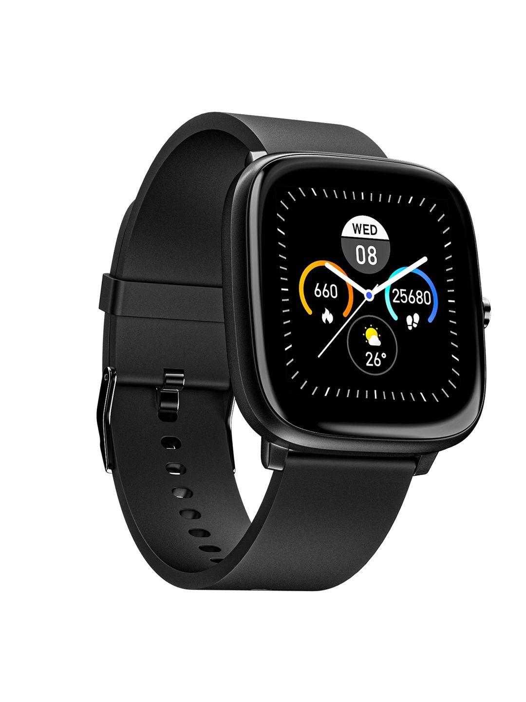 noise colorfit qube oxy smartwatch - black