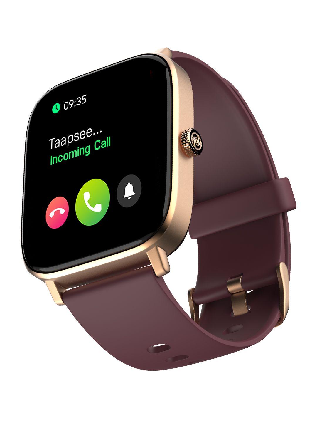 noise maroon color fit icon 2 calling smartwatch