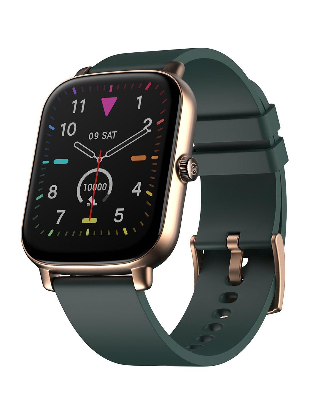 noise olive green colorfit icon buzz bluetooth calling smart watch with voice assistance