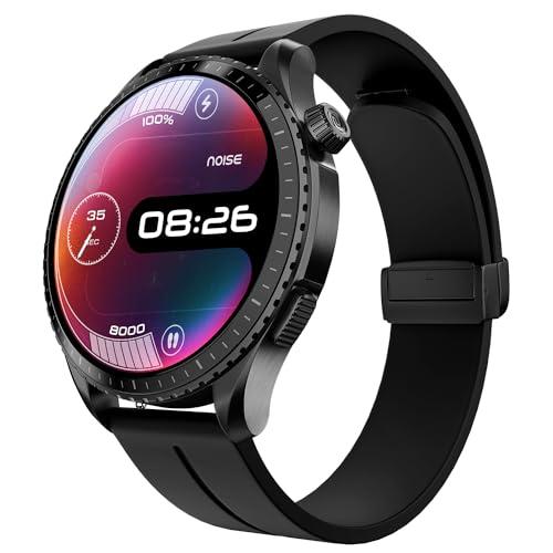 noise origin smart watch smoothest ui experience (new nebula ui) & en 1 processor, 1.46” apexvision amoled display, stainless steel, contour-cut design, fitness age, fast charging (midnight black)