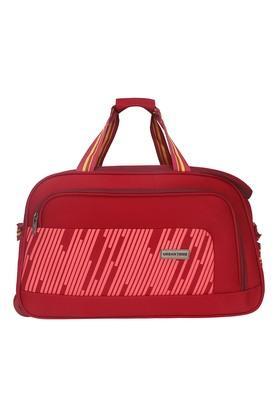 nomad zipper closure polyester womens duffle trolley - red
