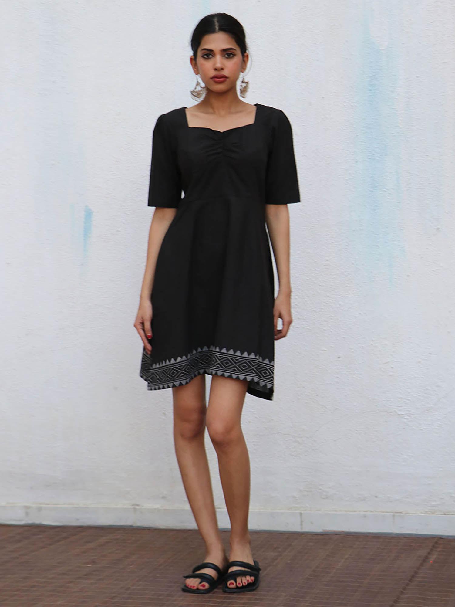 nomad farrah block printed cotton dress