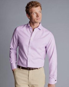 non-iron clifton weave slim fit shirt