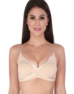 non-padded bra with adjustable strap