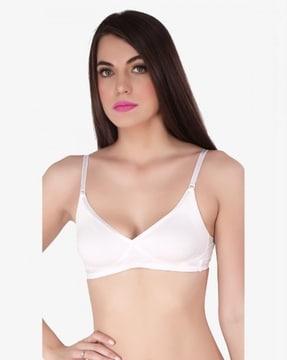 non-padded bra with adjustable strap