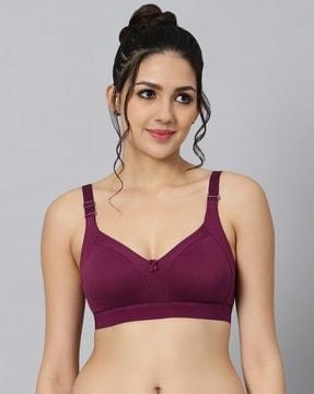 non-padded bra with back closure