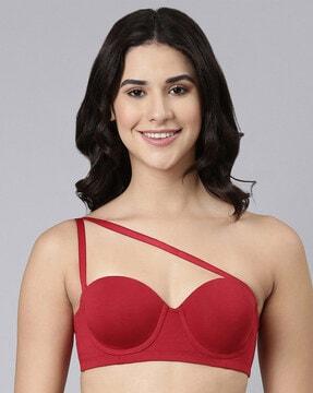 non-padded bra with detachable strap