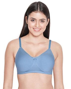 non-padded bra with hook & eye closure