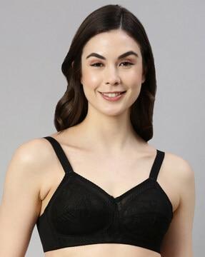 non-padded bra with lace detailing