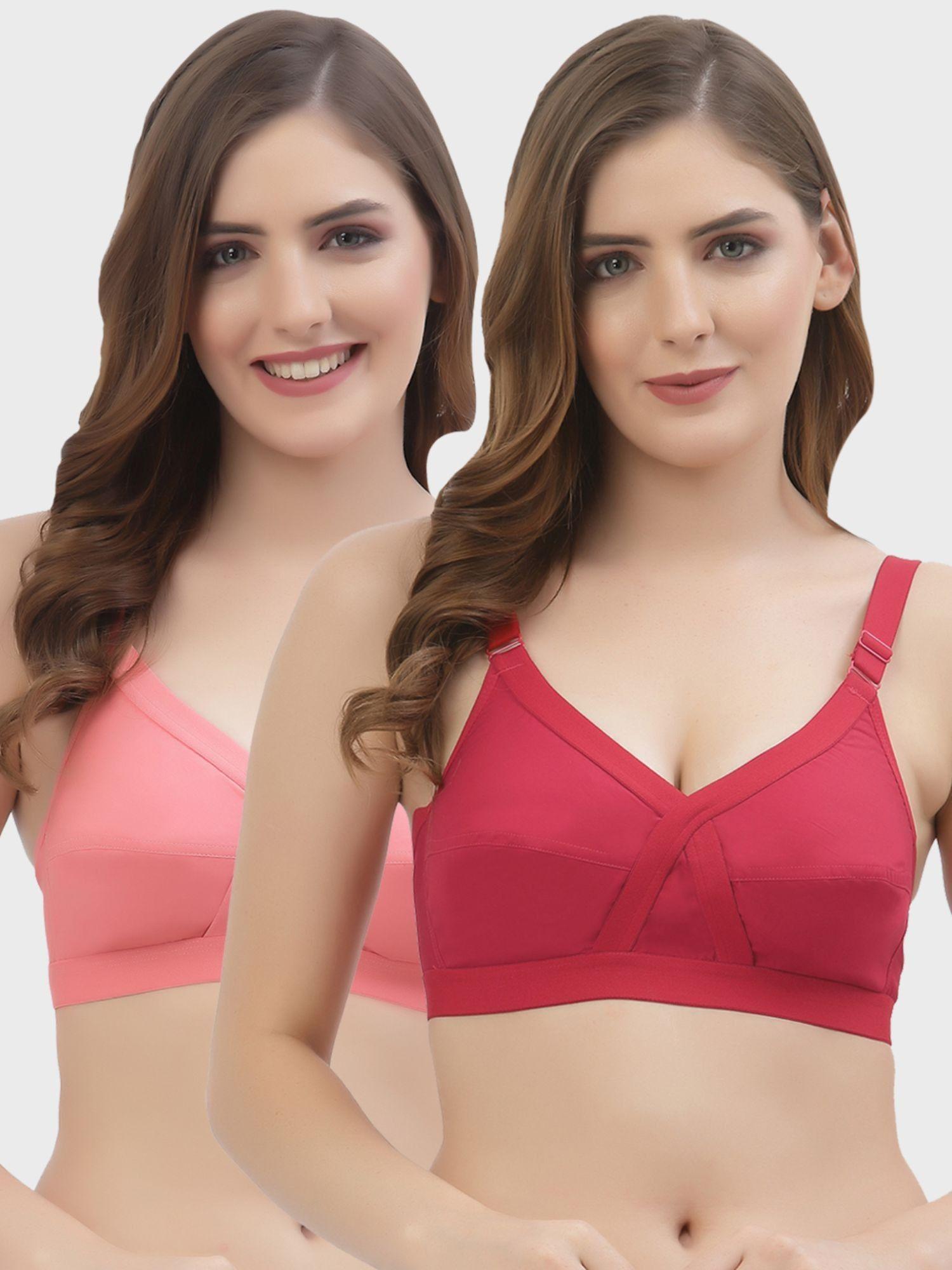 non padded full coverage cotton bra (pack of 2)