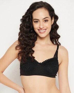 non-padded full-coverage non-wired balconette bra