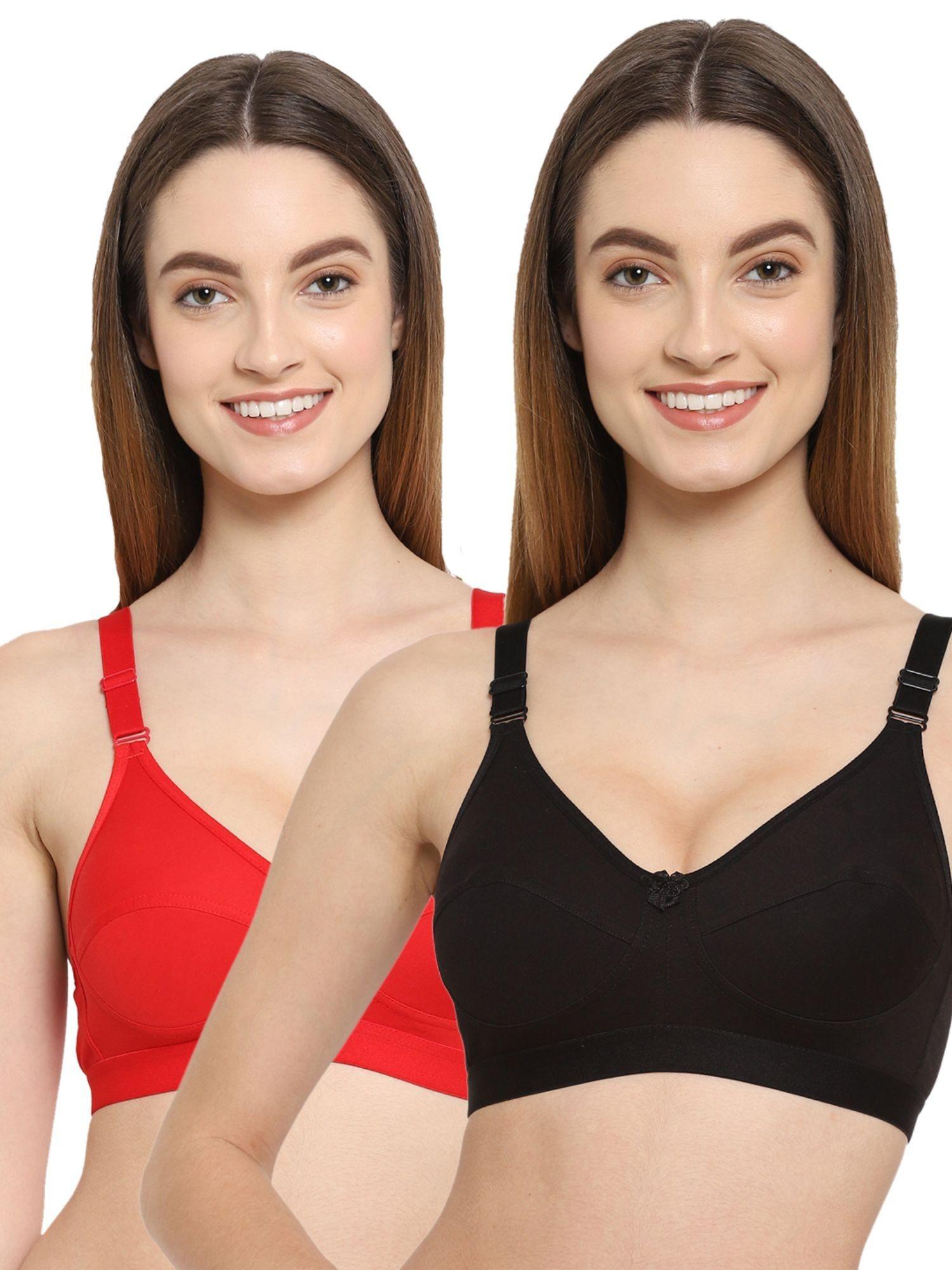 non padded full coverage t-shirt bra (pack of 2)