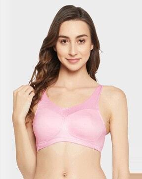 non-padded lace full-coverage non-wired bra