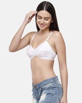 non-padded non-wired bra with bow accent