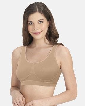 non-padded non-wired full coverage at home sleep bra  - bra78901