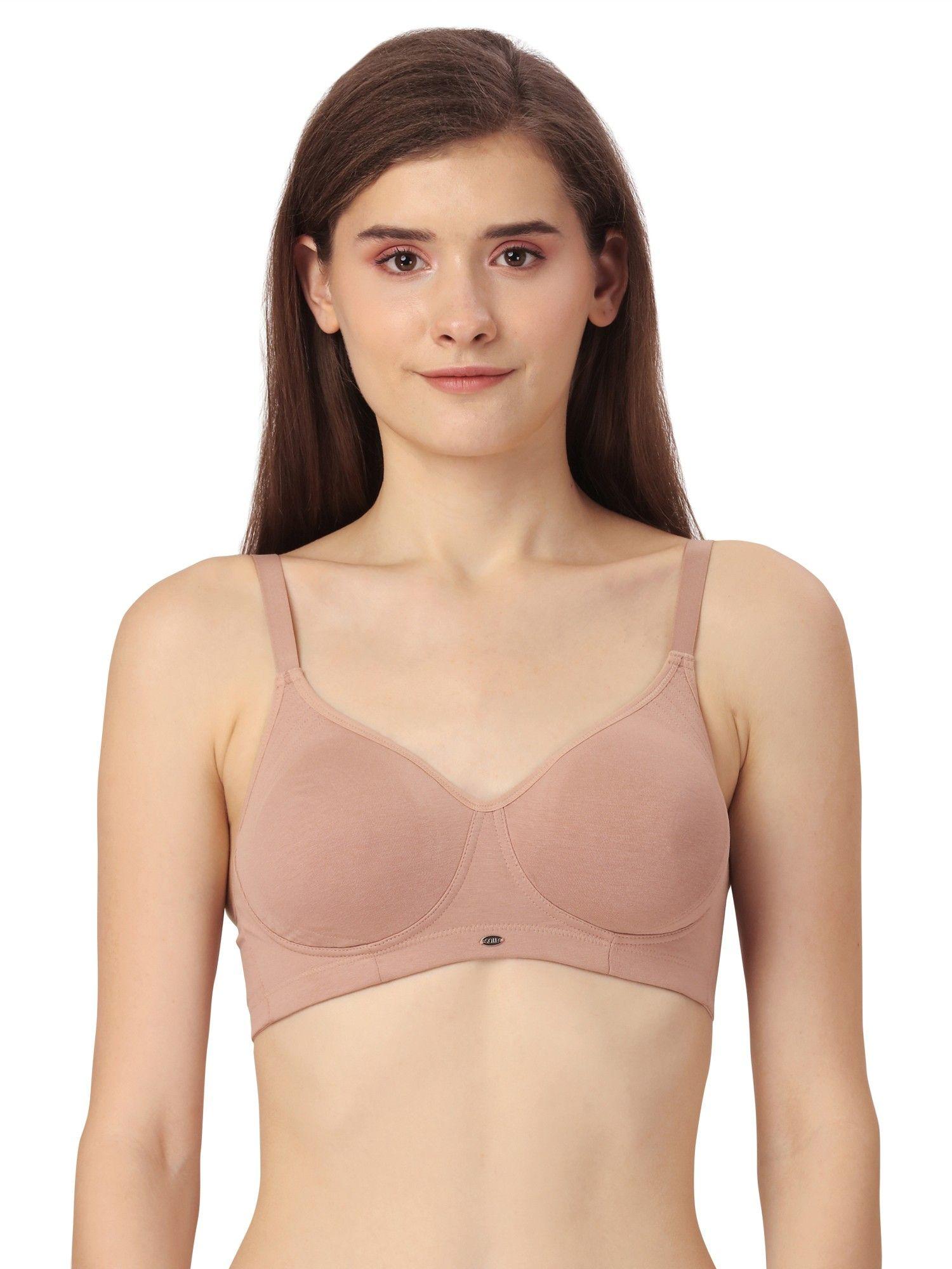 non padded non wired full coverage cotton spandex encircled t-shirt bra-dark-skin