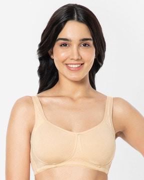 non-padded non-wired full coverage cotton super support bra  - bra93401