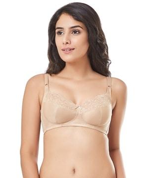 non-padded non-wired full coverage lace bra - eb006