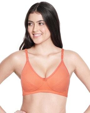 non-padded t-shirt bra with bow accent