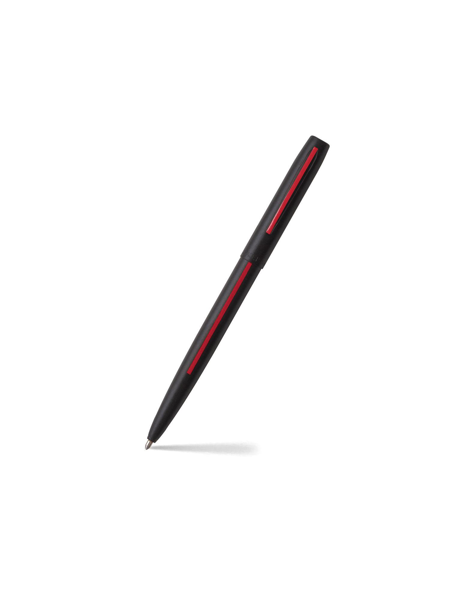non-reflective conservation cap-o-matic ballpoint pen - matte black and red