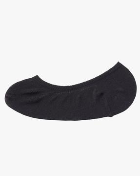 non-slip cotton blend wide-toe no-show socks