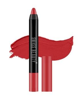 non-transfer matte crayon lipstick - hot red