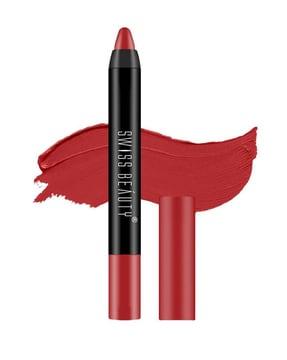non-transfer matte crayon lipstick - smoke red