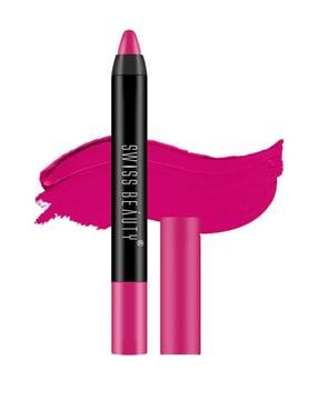 non-transfer matte lip crayon - fuchsia pink