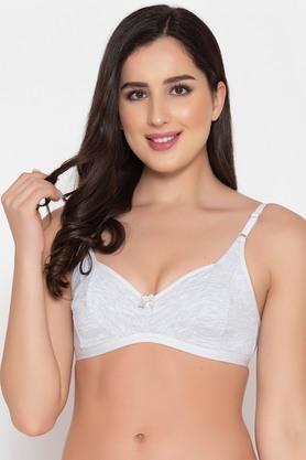 non-wired adjustable strap non-padded women's everyday bra - grey