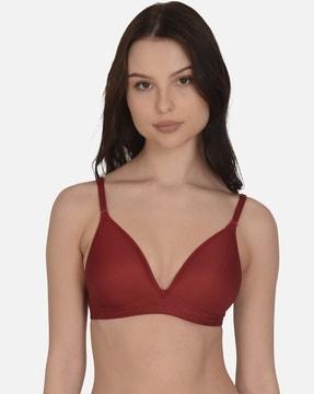 non-wired bra with adjustable strap