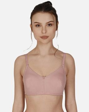 non-wired bra with adjustable strap