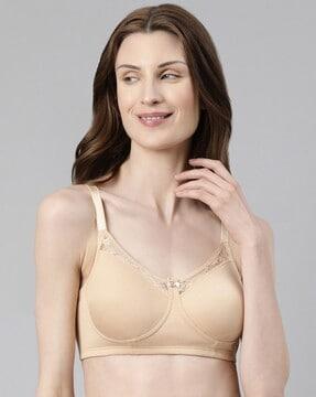 non-wired bra with adjustable strap