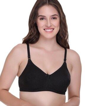 non-wired bra with adjustable strap