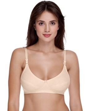 non-wired bra with adjustable strap