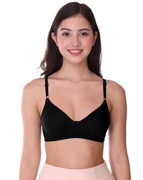 non-wired bra with adjustable strap