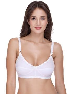 non-wired bra with adjustable strap