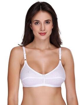 non-wired bra with adjustable strap