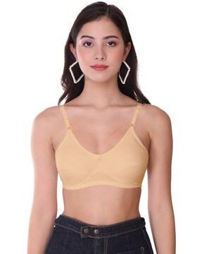 non-wired bra with adjustable strap