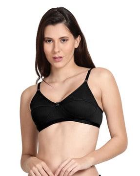 non-wired bra with adjustable straps