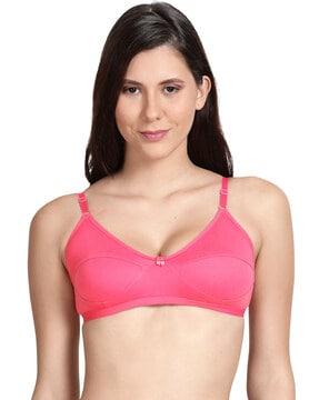 non-wired bra with adjustable straps