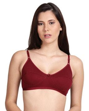 non-wired bra with adjustable straps
